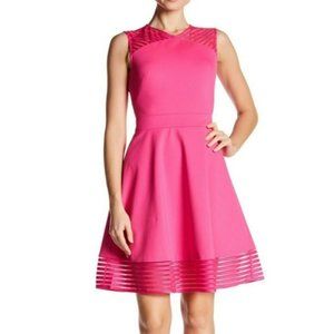 Ted Baker Eleese Mesh Detail Skater Dress